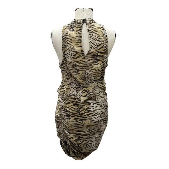 IRO Todd animal tiger print ruched dress 2 - Picture 4 of 7